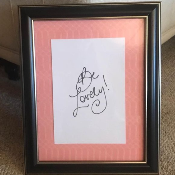 Handmade by Tracy Accents Handmade Be Lovely Wall Art In Black And